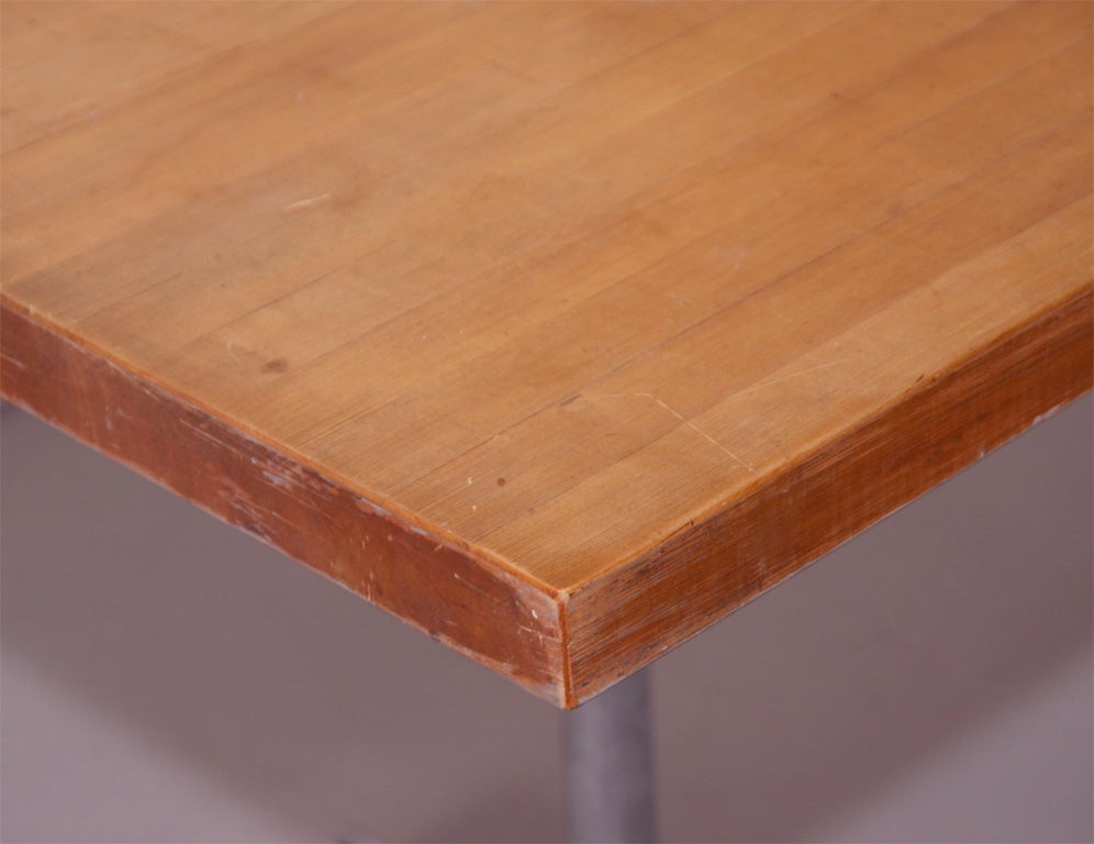 Oak Butcher Block Table For Sale at 1stDibs
