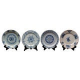Four English Delft Plates