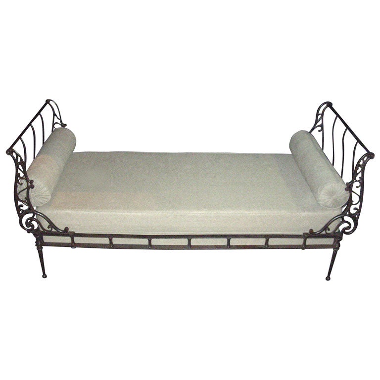 Wrought Iron Single Bed For Sale at 1stDibs
