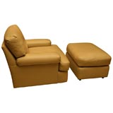 Vico Magistretti leather chair and ottoman