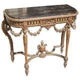 LOUIS 16TH STYLE MARBLE TOP CONSOLE