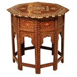 19th Century Indian Inlaid Octagonal Occasional Table