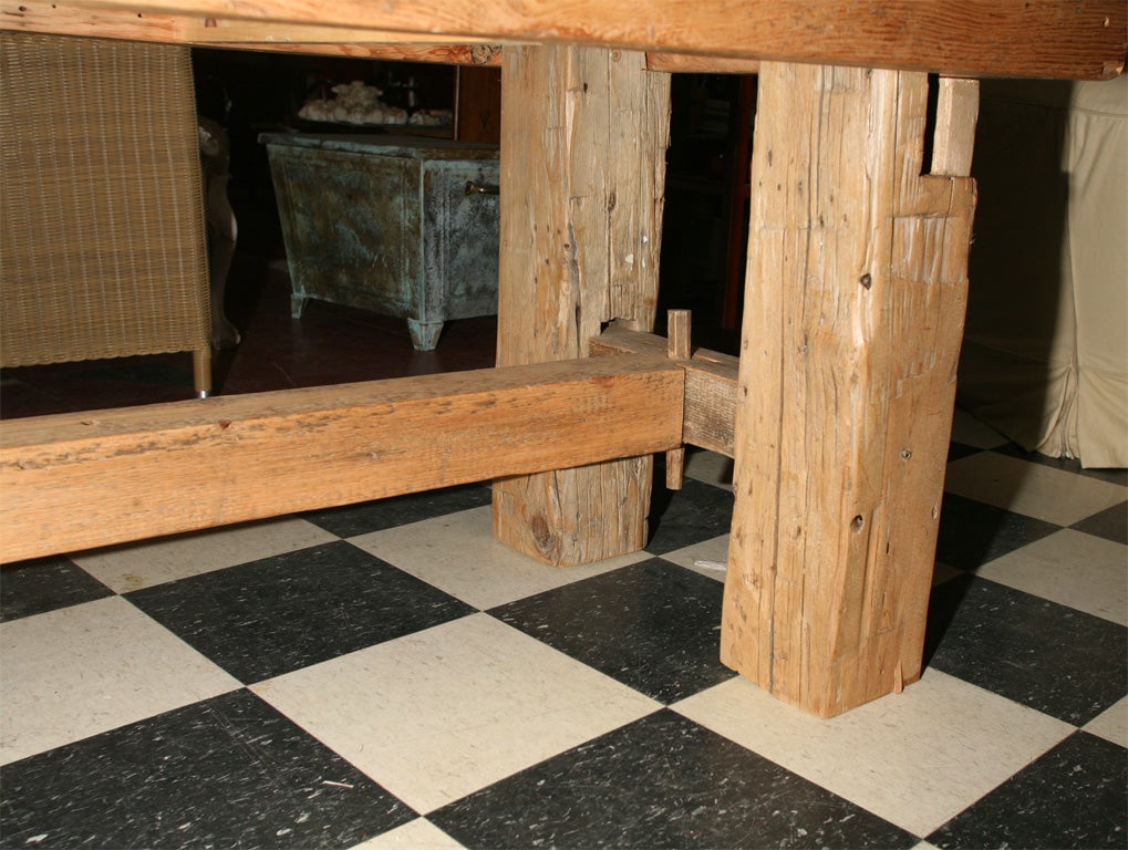Pine Custom Made Rustic Barn Beam Farm Table