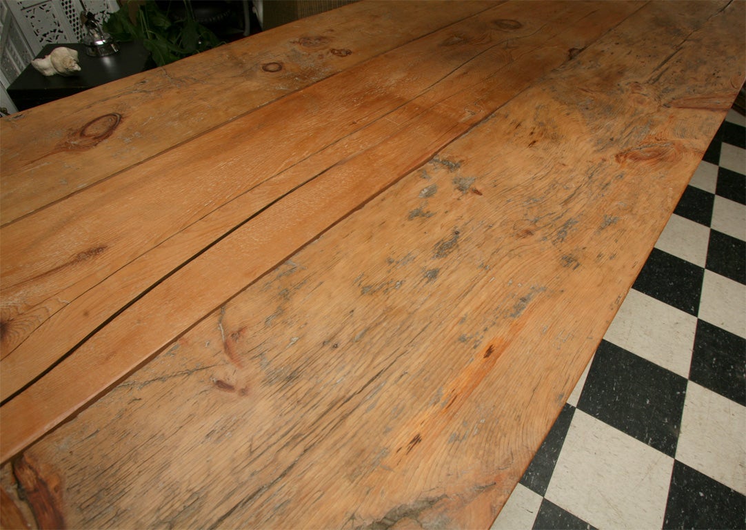 Custom Made Rustic Barn Beam Farm Table 2