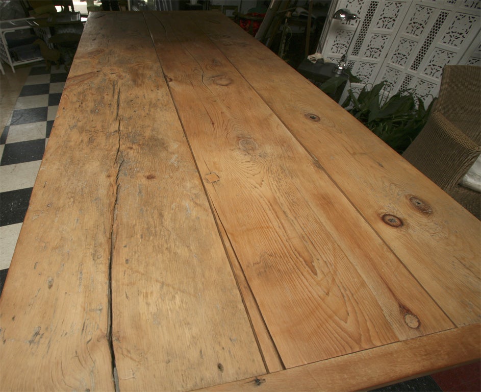 Custom Made Rustic Barn Beam Farm Table 3