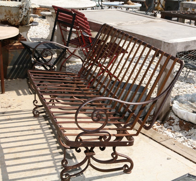 Antique French Iron Park Bench For Sale at 1stDibs vintage park bench