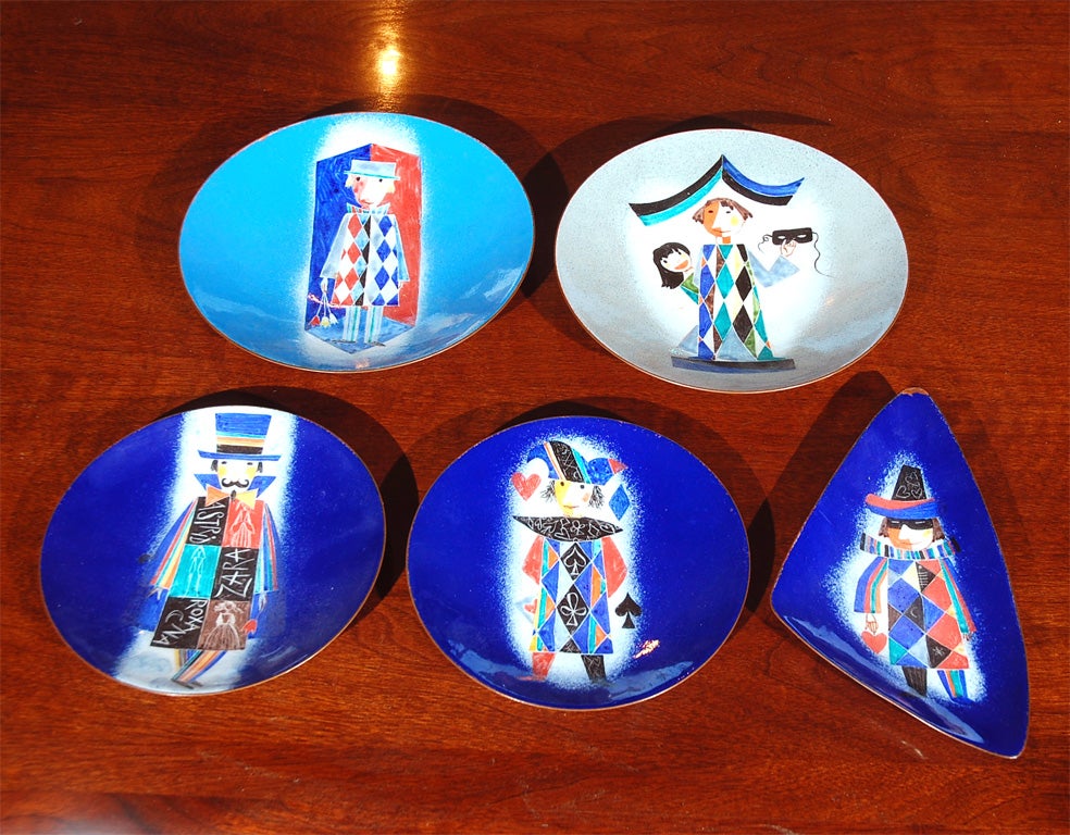 American Franz Bergmann enamel plates on metal