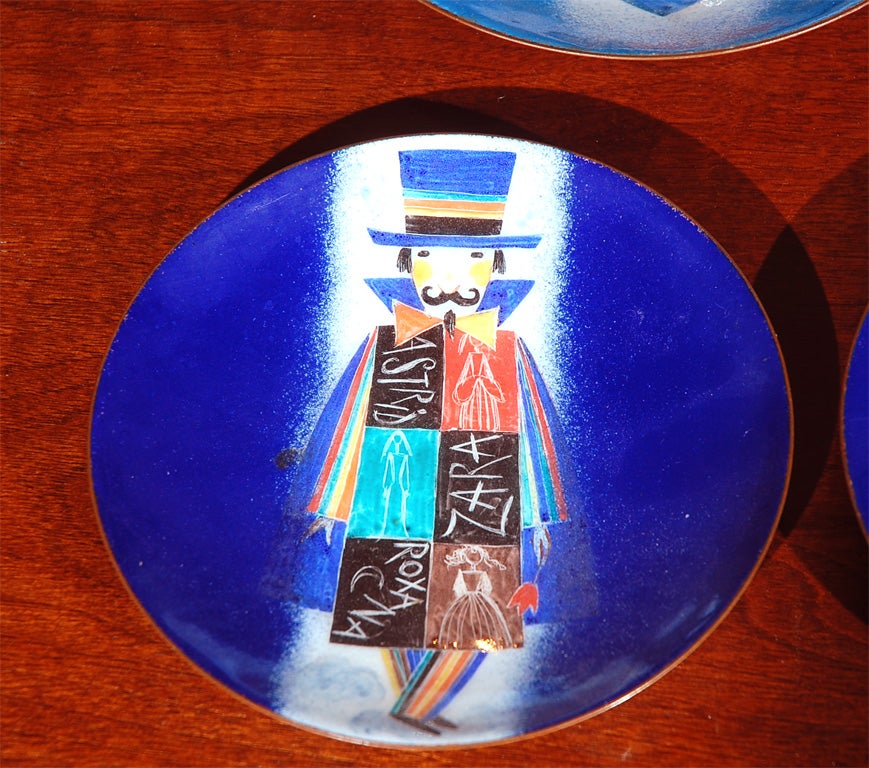 Franz Bergmann enamel plates on metal 1