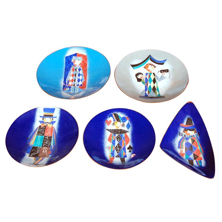 Franz Bergmann enamel plates on metal