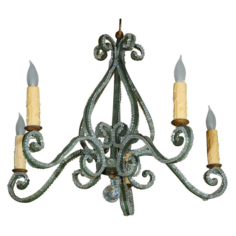 French Art Deco Charming Chandelier by Maison Bagues