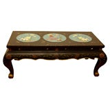 Chinese lacquer and cloisonne coffee table