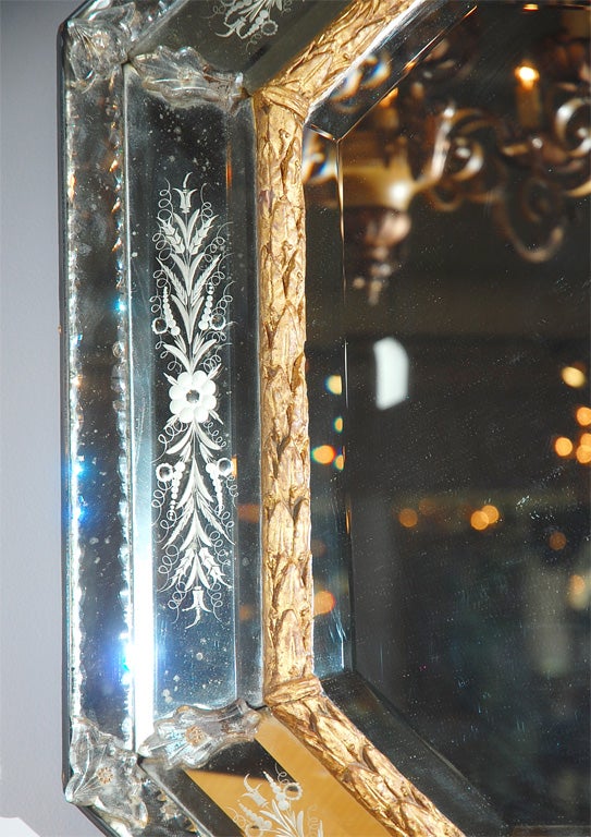 Venetian Etched Glass Mirror 1