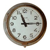 Antique A French Painted Metal Wall Clock, Circa 1900