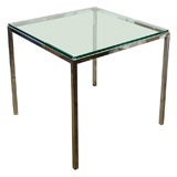 Vintage Knoll glass and chrome table