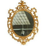 Oval Giltwood Mirror C. 1920's