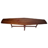 Edward Wormley  Coffee table with Natzler Red Tiles