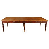 Massive 9-ft Antique English Writing Desk or Dining Table
