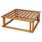Japanese Hibachi Style Wood Coffee Table