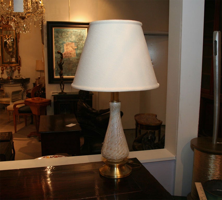 Murano Lamp with silver and gold flecks