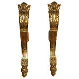 One of 3 Pairs of  Antique French Bronze Drapery Pole Brackets
