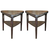 A Pair Of Mid-Century Limed Oak End Tables