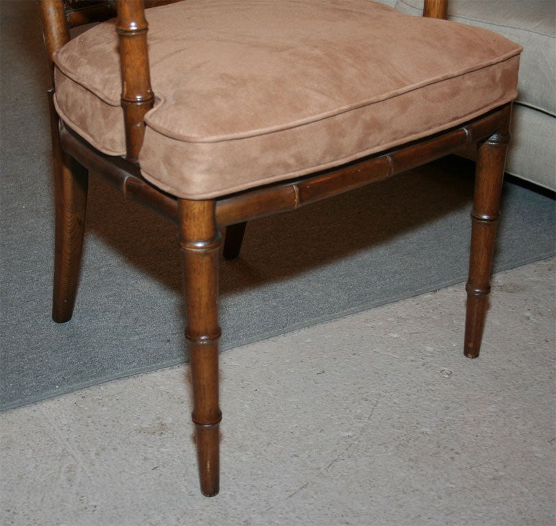 Mid-20th Century Set of 6 Henredon Faux Bamboo Chairs