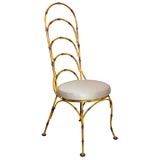Set of 8 Highback Iron Faux Bamboo Chairs