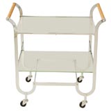 A Chrome Plate and Glass Drinks Trolley
