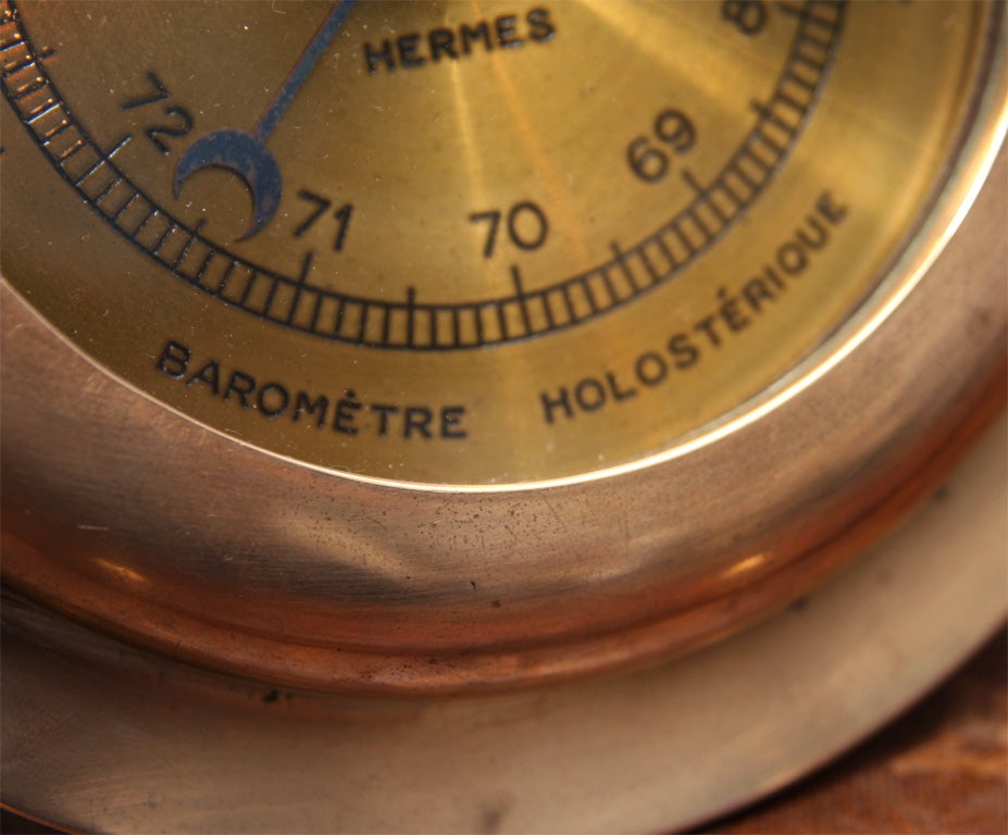 Mid-20th Century Rare Hermes Clock And Barometer Set For Sale