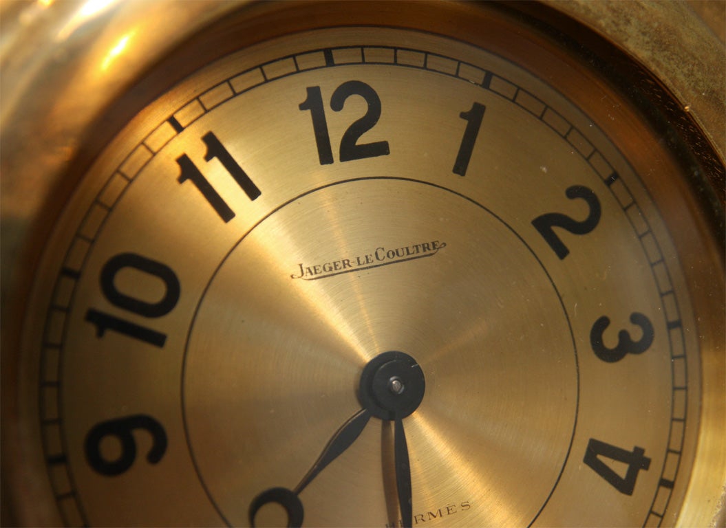 Brass Rare Hermes Clock And Barometer Set For Sale