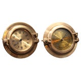 Rare Hermes Clock And Barometer Set