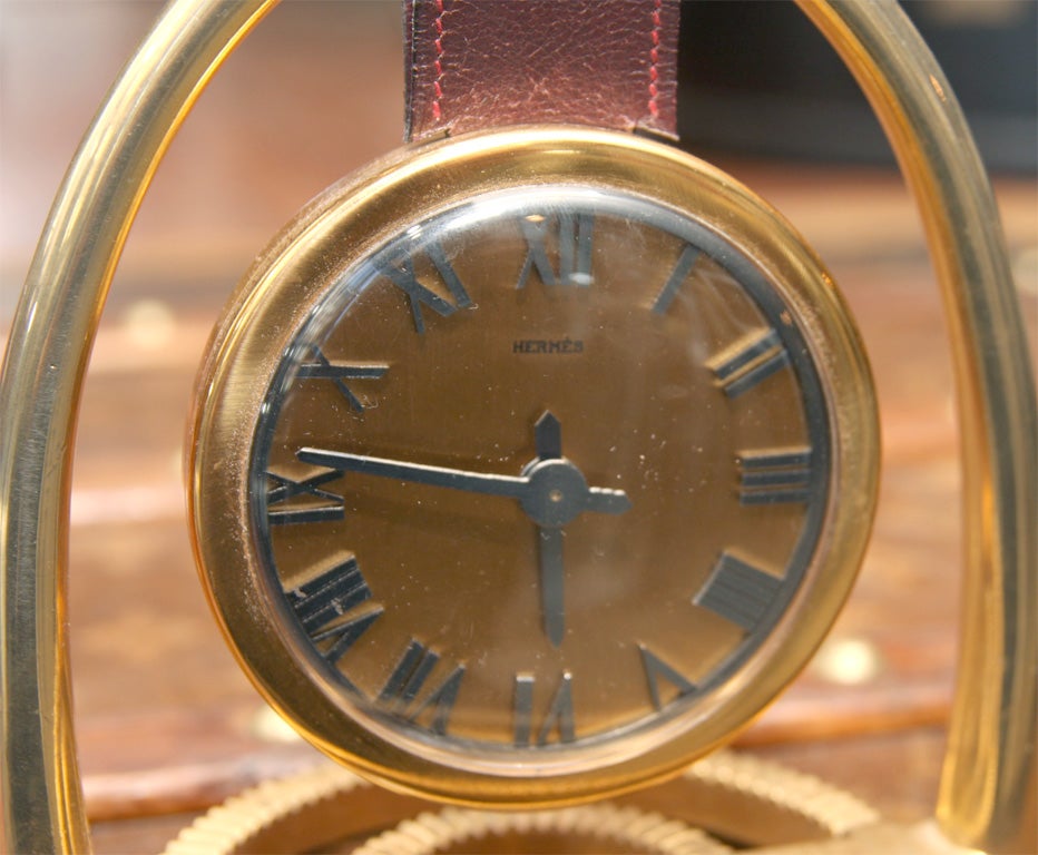 Mid-20th Century Rare Hermes equestrian Clock For Sale
