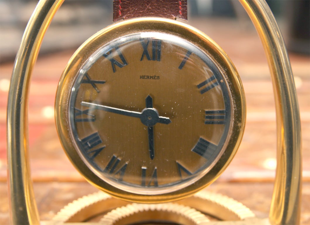 Rare Hermes equestrian Clock For Sale 4