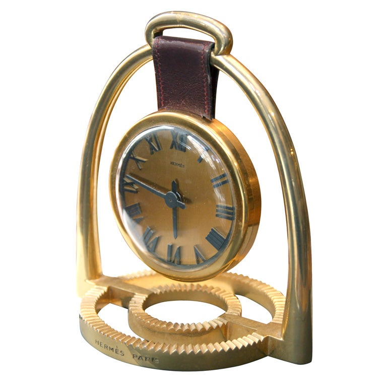 Rare Hermes equestrian Clock For Sale