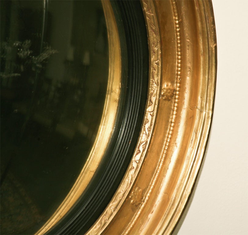 English , Gold Leaf Girandole Mirror Ca. 1840 In Good Condition In New York, NY
