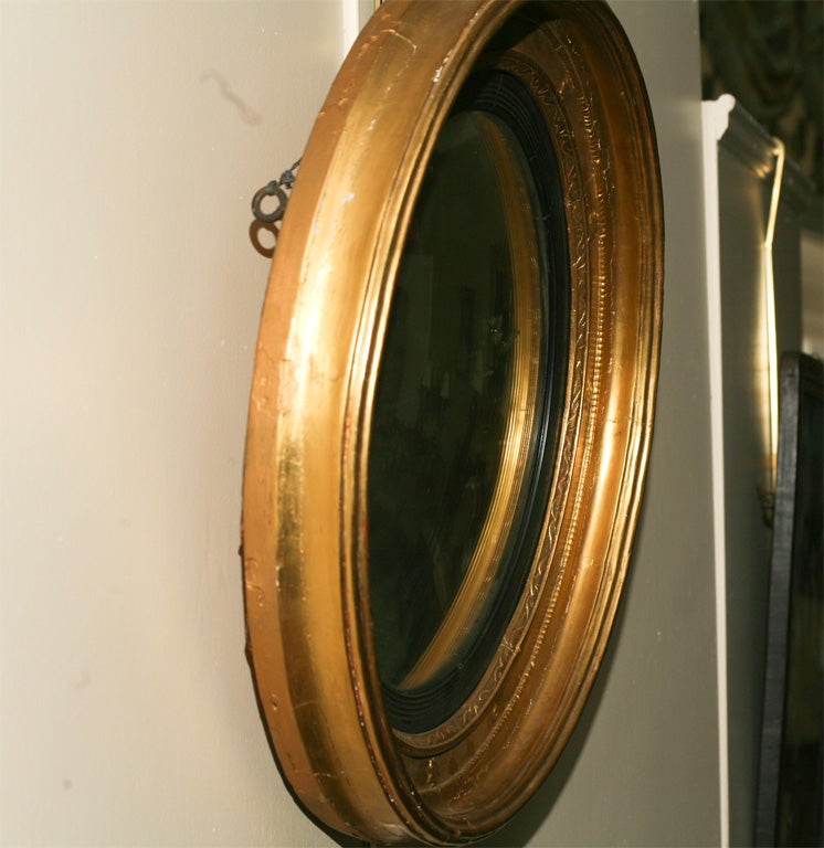 English , Gold Leaf Girandole Mirror Ca. 1840 3