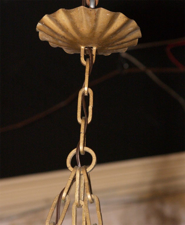 French Iron Star of David Chandelier For Sale