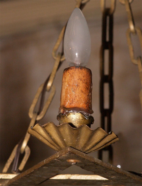 Iron Star of David Chandelier For Sale 1