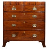 Antique English Regency mahogany caddy top chest of drawers