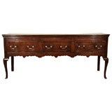 Antique Queen Anne oak dresser base.