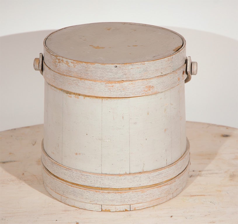 19th Century Original White Painted Furkin 2