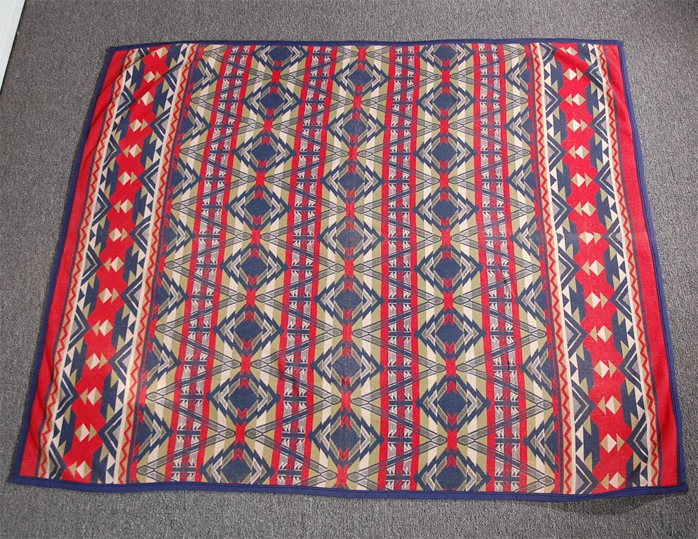 RED AND BLUE  INDIAN BLANKET