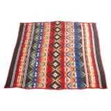 Antique LATE 19THC COLORFUL COTTON INDIAN BLANKET