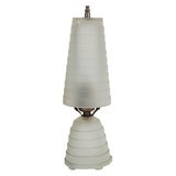Period Art Deco Frosted Glass Table Lamp