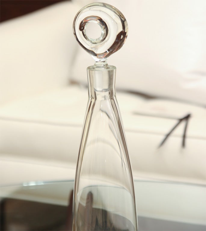 Danish Glass Bottle, Holmegaard Glass Bottle, Denmark, C 1960 For Sale