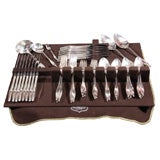 Modernist Sterling Flatware Service for Eight by Reed & Barton