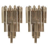 Pair of Four Tier Murano Glass Sconces