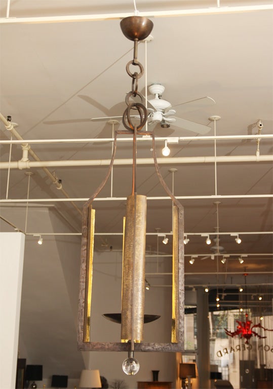Contemporary Bronze Lantern by Hervé van der Straeten