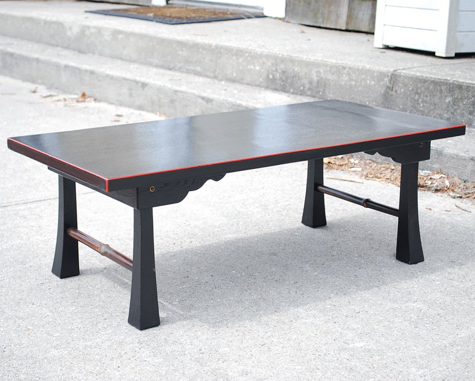 Early 20thC. Folding Lacquered Tea Table