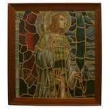 Pre-Raphaelite Stained Glass Panel
